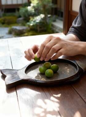 创意鱼形铁质餐盘桌面装饰摆件