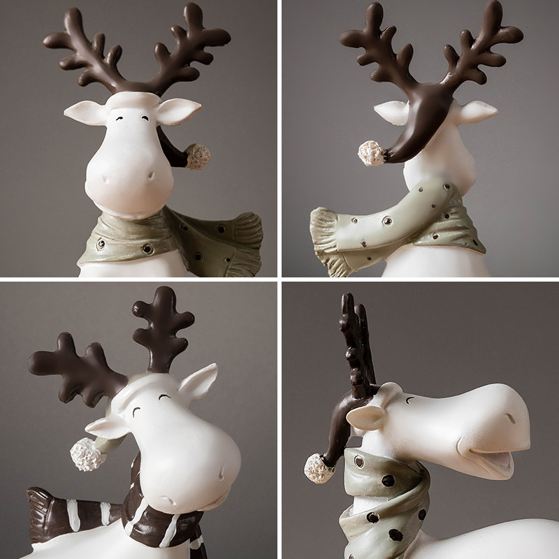 北欧ins风创意鹿小摆件家居客厅卧室床头柜桌面装饰品圣诞节礼物,淘宝优惠券,粉丝福利购,淘宝优惠卷