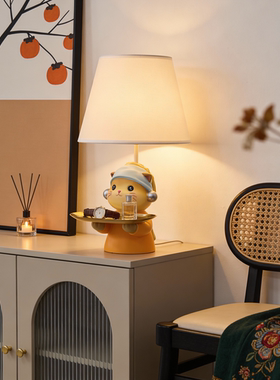 卡通猫咪布艺台灯灯罩摆件