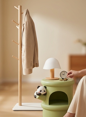 卡通熊猫木质多功能猫爬架猫窝