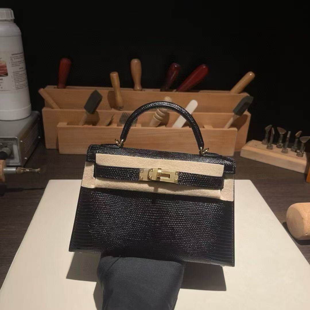 进口蜥蜴皮女包黑色银扣迷你mini凯莉二代女士单肩斜挎小包手工包,淘宝优惠券,粉丝福利购,淘宝优惠卷