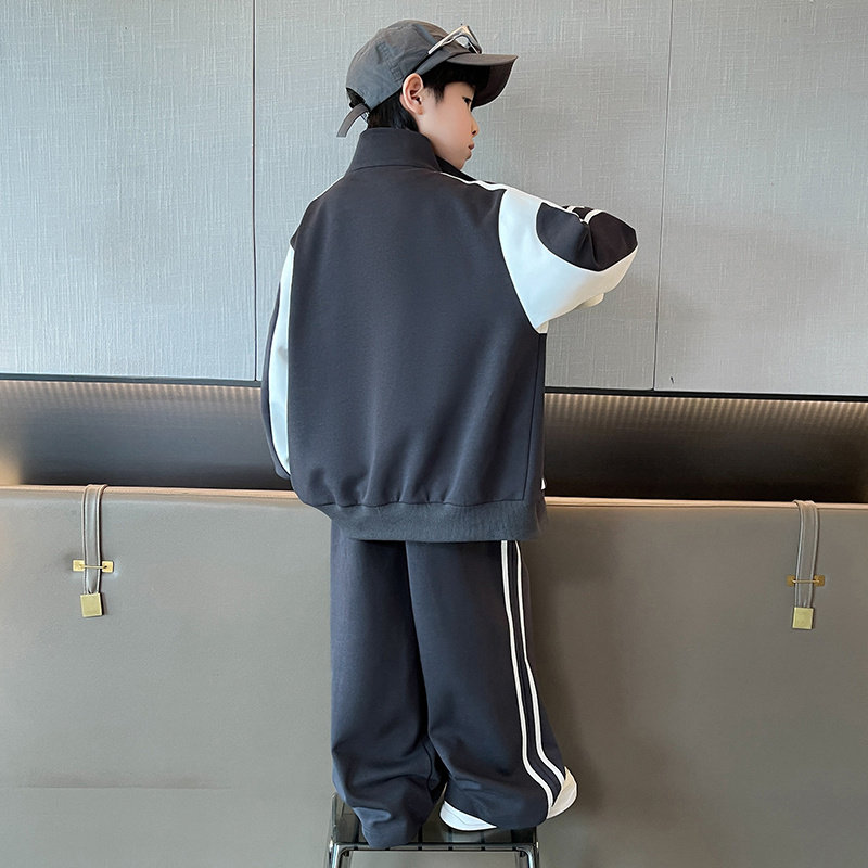 男童春装运动套装2026新款儿童痞帅外套两件套春秋款中大童春季潮,淘宝优惠券,粉丝福利购,淘宝优惠卷