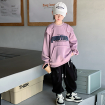 Boys spring clothing clothing suit 2024 new CUHK Childrens Spring Festival Spring Autumn Money Boy Spring Child Clothing Tide