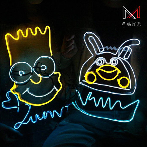 迷你细霓虹灯线电池手工DIY灯发光线LED灯线USB模型灯条超细灯条 - 图0