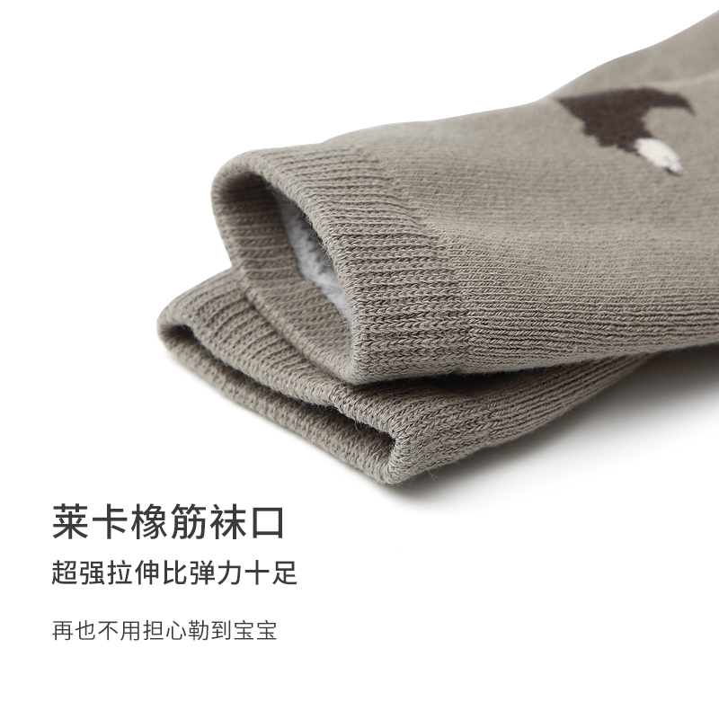 宝宝长筒袜无后跟过膝袜秋冬纯棉加厚毛圈新生婴儿袜子儿童长腿袜 - 图2