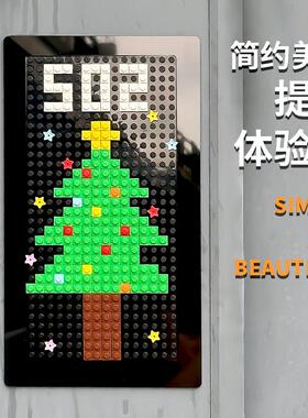 办公室别墅创意积木可爱门牌号码牌定制高级感家用入户门带背胶