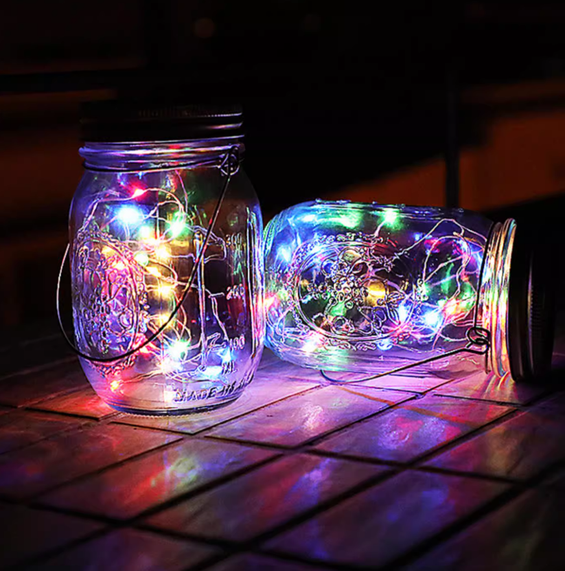 太阳能梅森罐灯led灯串星空童话萤火虫仙女玻璃瓶灯庭院草坪灯饰,淘宝优惠券,粉丝福利购,淘宝优惠卷