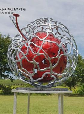 不锈钢雕塑厂家发光椭圆售楼处标志大型酒店景观不锈钢景观雕塑