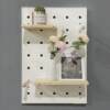 Solid wood hole board custom wall tools wall storage bookshelf decoration wood wall storage rack entrance