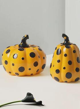 热销客厅弥生波点南瓜艺术摆件草间书柜玄关家居装饰品轻奢高档工