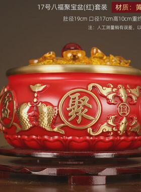 八福聚宝盆黄铜工厂直发批发装饰品客厅摆件工艺品全铜办公室家居