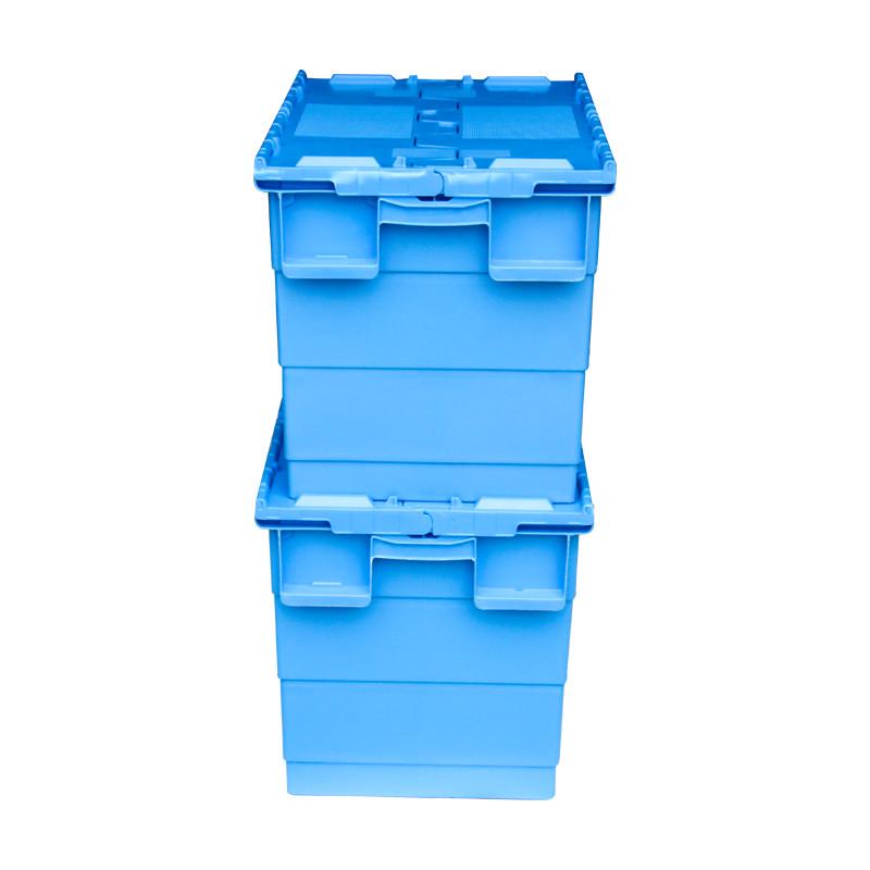 周转箱带盖加厚斜插式物流箱超市配送箱特大号储物箱长方形收纳箱 - 图1