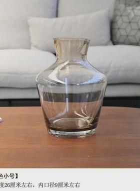 直发花瓶电炉半透明玻璃时尚水培花瓶色料家庭装饰花器玻璃摆件