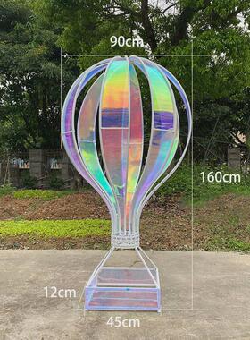 户外公园铁艺热气球落地摆件商场装饰美陈开业道具场景布置橱窗