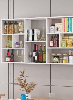 简约现代酒架壁挂式酒柜餐厅悬墙上饭店挂式红酒架创意多层置物架