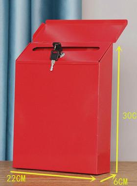 i9ek拍摄圣诞邮箱铁皮信箱立式意见箱信报箱家居装饰复古活动道具