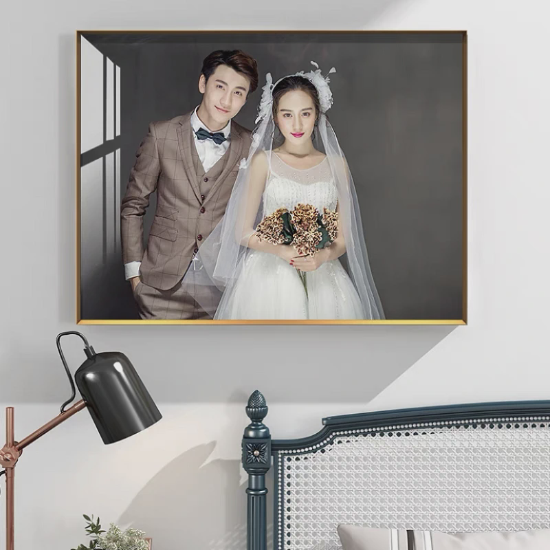 12N婚纱照放大挂墙洗照片做结婚照相框定制水晶铝合金全家福照片,淘宝优惠券,粉丝福利购,淘宝优惠卷