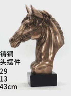 欧美风格家饰树脂工艺马头摆件欧式家居工艺品摆设客厅装饰品