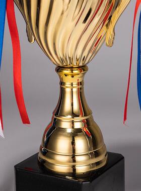 严选运动会奖杯金属篮球足球比赛跆拳道纹绣新创意年会奖杯可定制