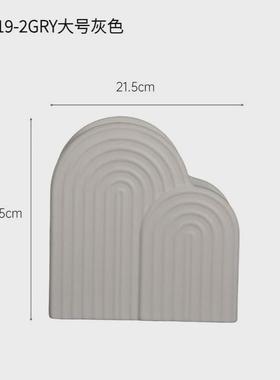 中古陶瓷花瓶摆件客厅干花插花艺术风奶油感餐桌台面装饰品批发