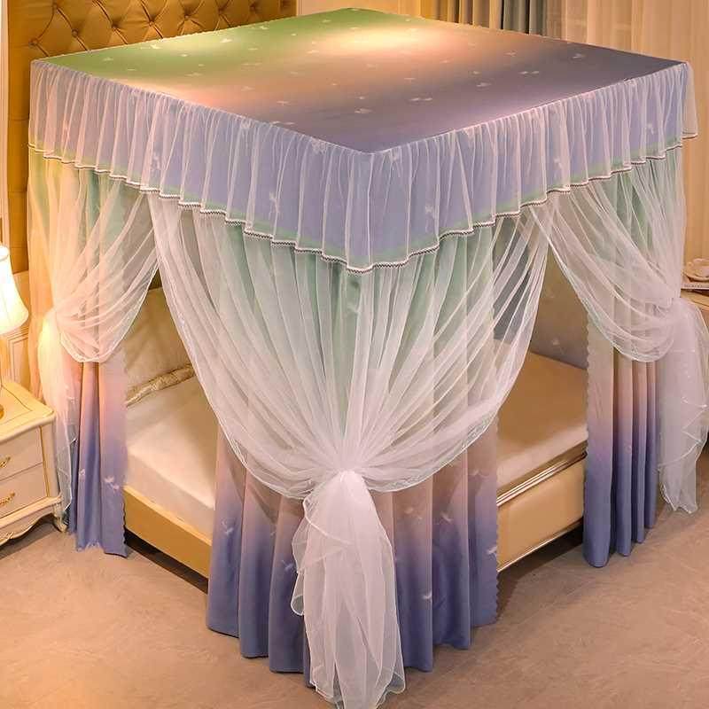 遮光床幔床帘宫廷落地蚊帐全封闭一体式防尘顶1.5米1.8m双人床2米,淘宝优惠券,粉丝福利购,淘宝优惠卷