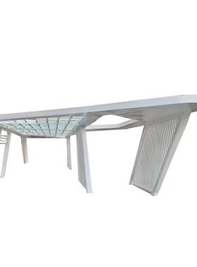 大型不锈钢户外廊架凉亭金属景观廊架大摆件不锈钢长廊钢结构廊架