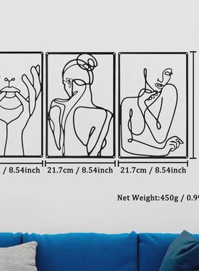 金属工艺壁挂简易女性线条欧美时尚酒吧客厅墙面装饰铁艺艺术挂画