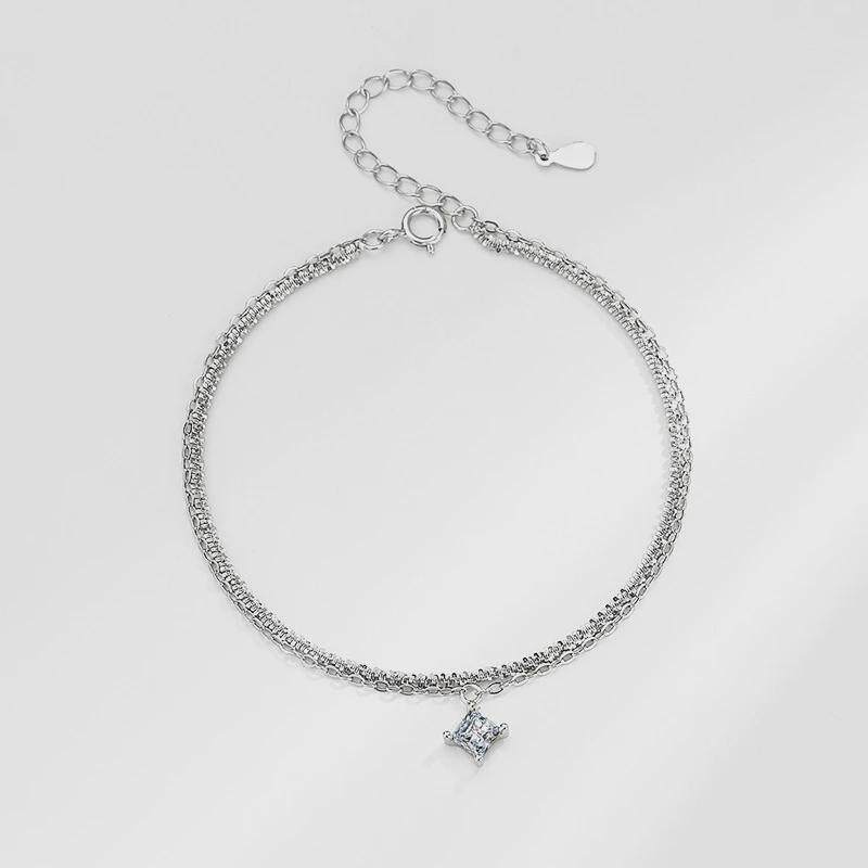 S925纯银波光粼粼双层手链女轻奢小众高级感手环送闺蜜情人节礼物