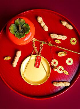 乔迁之喜装饰客厅摆放小铜秤喜称老式秤杆带秤砣搬家仪式用品礼品