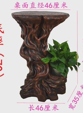 轮花盆架流水景假山喷泉工艺品客厅阳台鱼缸盆装饰摆件底座