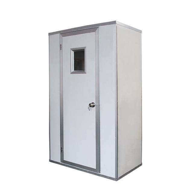 Manufacturer supplies single-person single-blown steel plate air shower room automatic door intelligent voice stainless steel air shower room