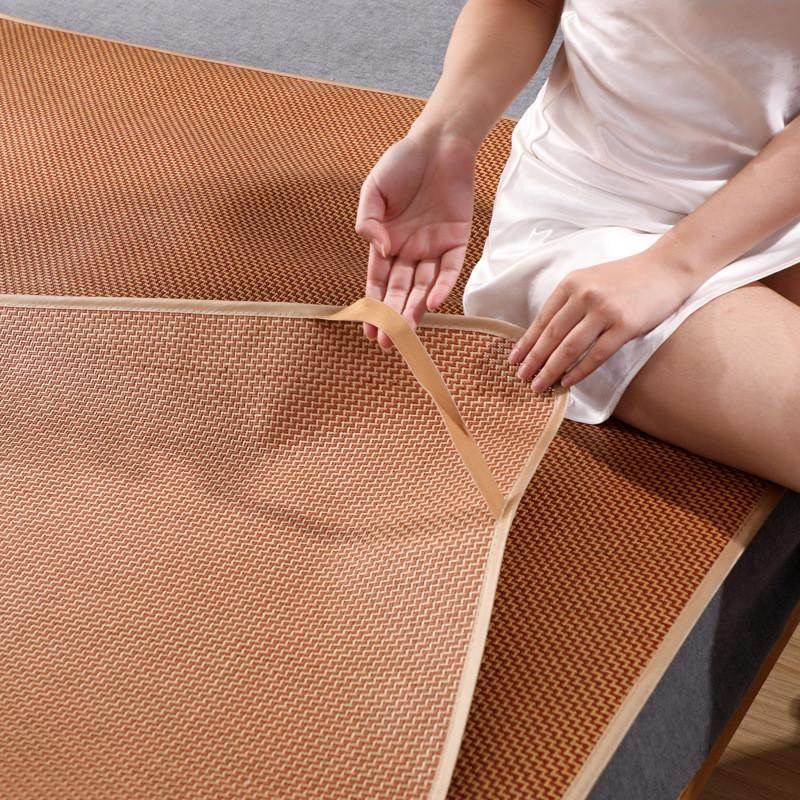 学生宿舍凉席藤席三件套1.5m1.8米床加厚单人凉席折叠冰丝席0.45,淘宝优惠券,粉丝福利购,淘宝优惠卷