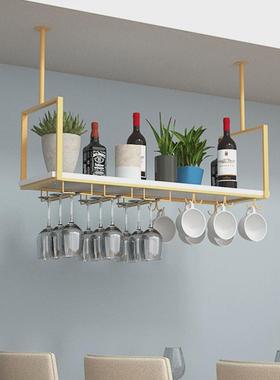 铁艺吧台吊架倒挂酒杯架高脚杯架悬挂式家用吊挂式酒架收纳装饰架