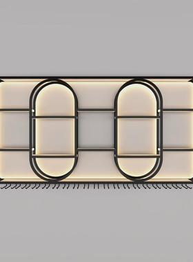 简约壁挂酒架客墙上发光酒柜吧台餐厅挂墙展示柜家用置物架收纳架