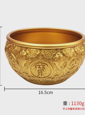 黄铜金蟾摆件三足蟾蜍聚宝盆金蝉财店铺办公室客厅开业礼品摆件