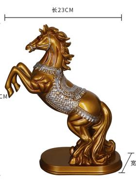 创意装饰摆件一马当先树脂工艺品居家酒柜装饰品餐厅酒店乔迁欧式