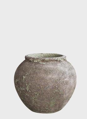 复古陶艺风落地大花瓶民宿室内装饰插花室外水培土培种树花器