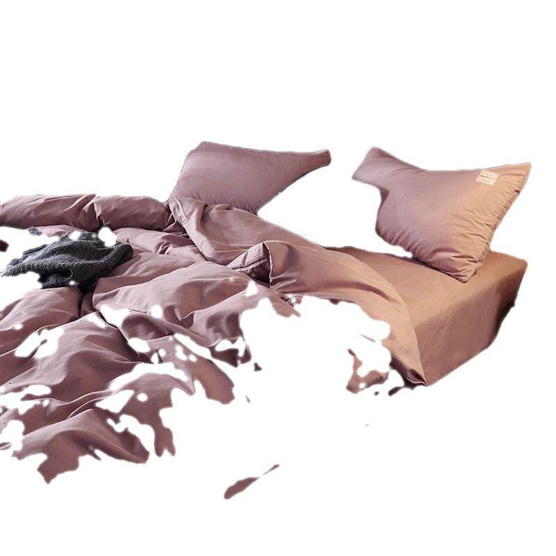 中式复古风枣红色婚庆用品四件套纯色简约床单被套宿舍床上三件套,淘宝优惠券,粉丝福利购,淘宝优惠卷