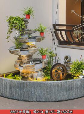 h假山流水喷泉客厅户外庭院装饰摆件鱼池玄关家居装饰水系景观室