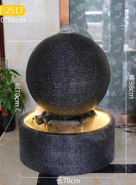 欧式流水喷泉鱼缸酒店花园店铺水景开业礼品装饰办公室景观摆件球