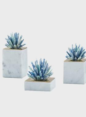 轻奢样板房间水晶软饰品摆件电视柜两边旁玄关创意架书房桌上摆设