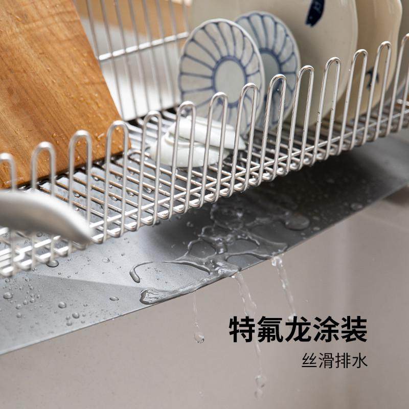 霜山沥水架304不锈钢碗碟收纳架子多功能用厨房台面碗筷沥水篮,淘宝优惠券,粉丝福利购,淘宝优惠卷
