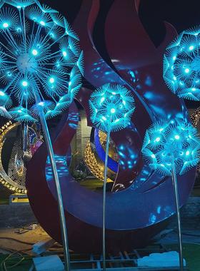 户外大型发光圆环动物不锈钢雕塑定制景观园林公园广场镜面摆件