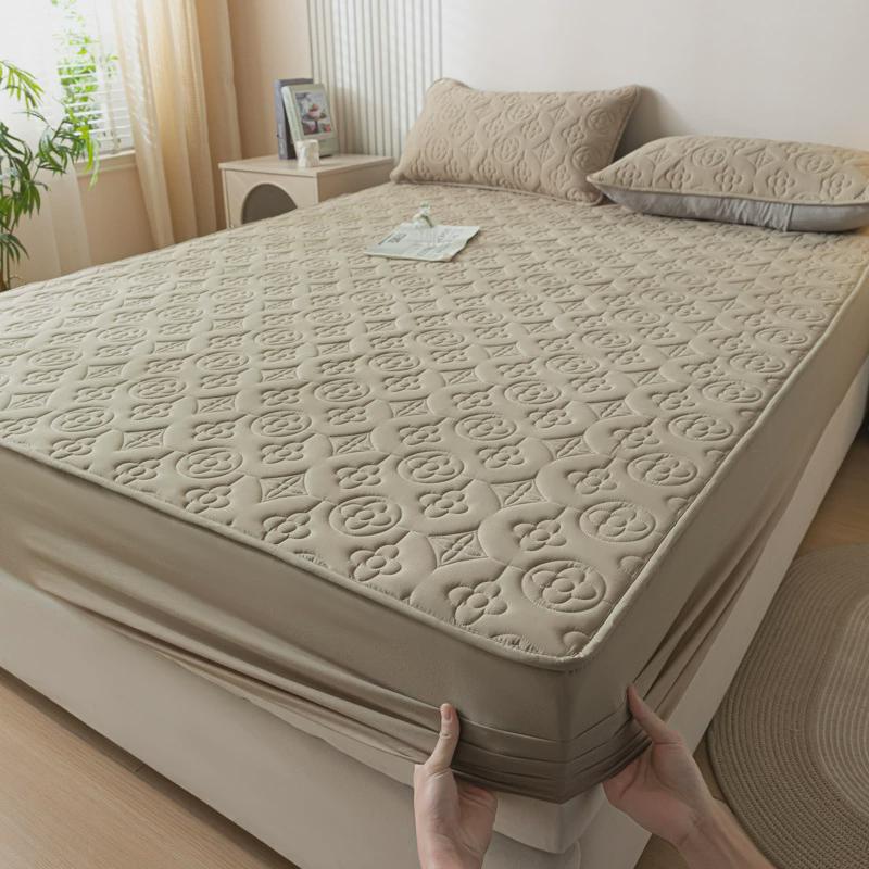 防水隔尿床笠单件夹棉加厚席梦思床垫保护罩防尘防滑床套床罩 - 图1