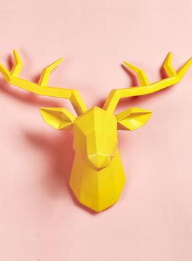 麋鹿头挂壁鹿头墙面装饰ins风鹿头壁挂墙面装饰儿童房装饰装饰品