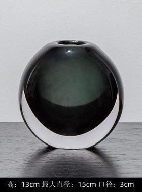 玄关琉璃花瓶插花摆件客厅现代简约样板间餐桌酒店轻奢工艺装饰品