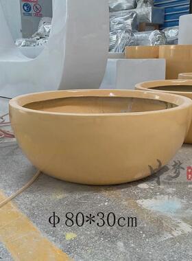 玻璃钢户外大口径种树圆形广场花盆花箱组合公共区域园林公园学校