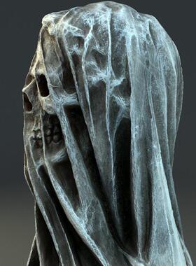 新款死神骷髅头雕像树脂工艺品摆件桌面艺术颅装饰品骷展示