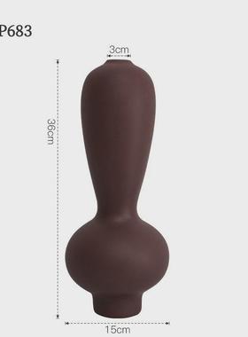 现代简约彩色陶瓷花瓶北欧客厅花器样板房售楼处家具城软装饰摆件