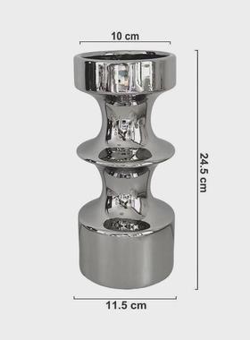 多角度设计倾斜简约现代几何风艺术装饰花瓶民宿家居极简陶瓷